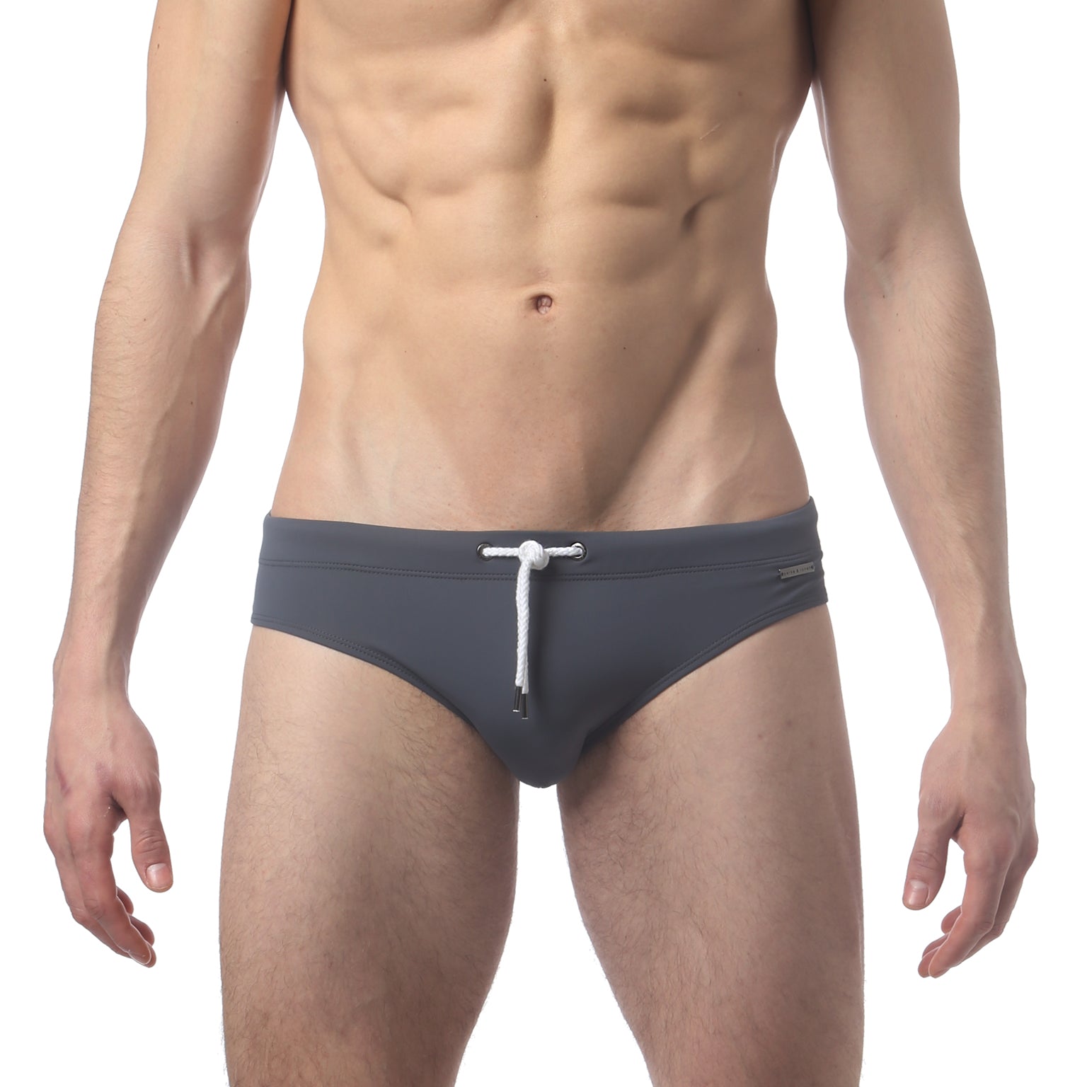 Grey Solid Meridian Bikini - parke & ronen