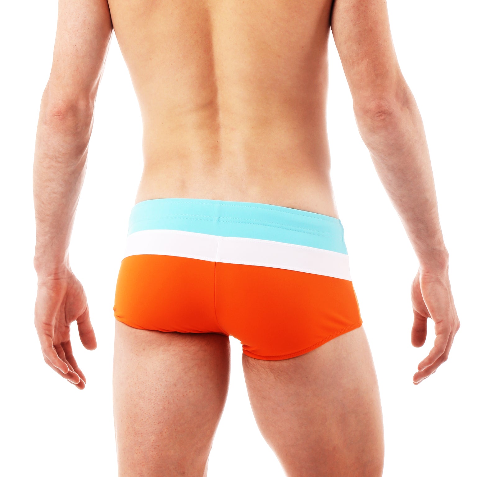 Orange/Aqua Colorblock Corcovado Brief
