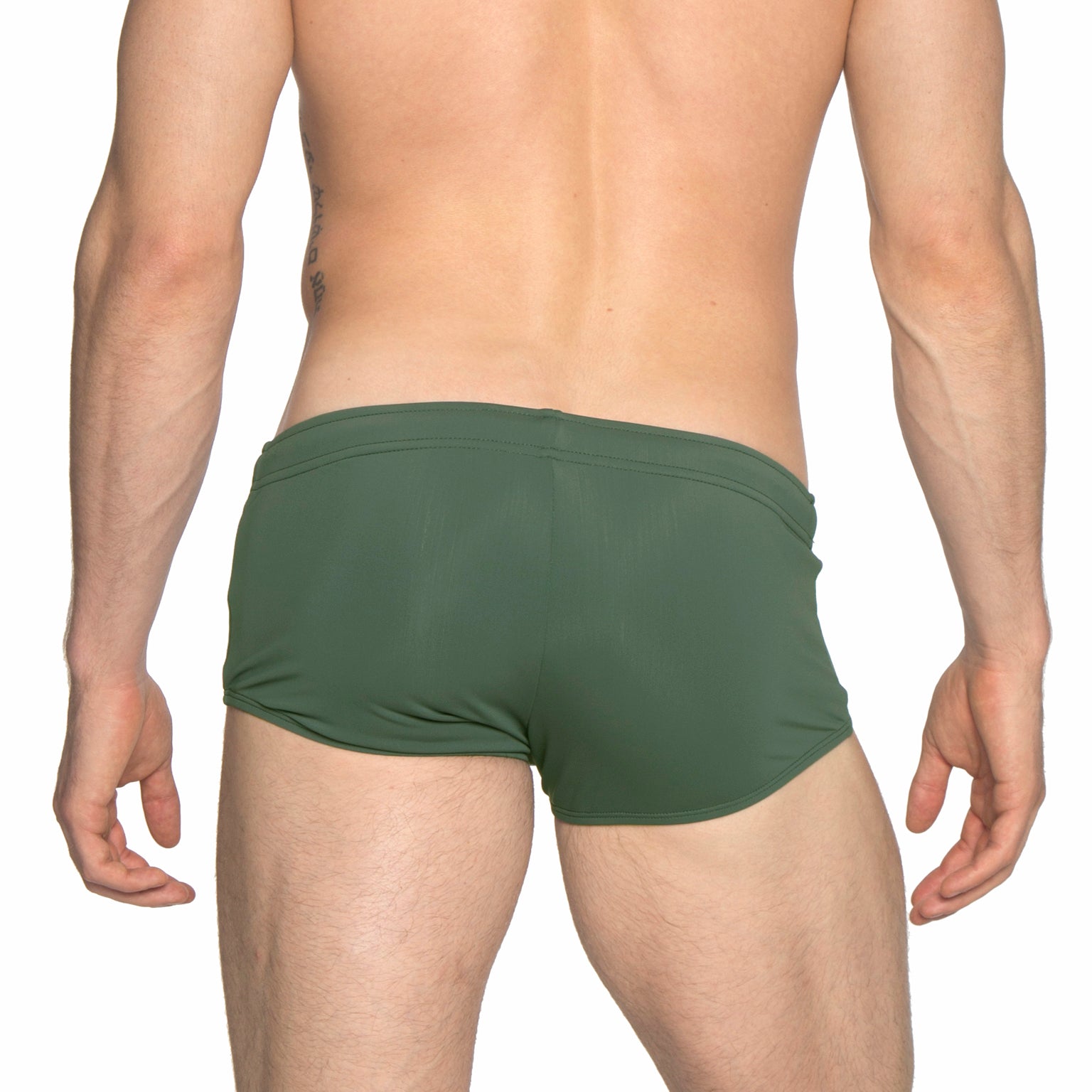 Army Green Solid Corcovado Brief - parke & ronen