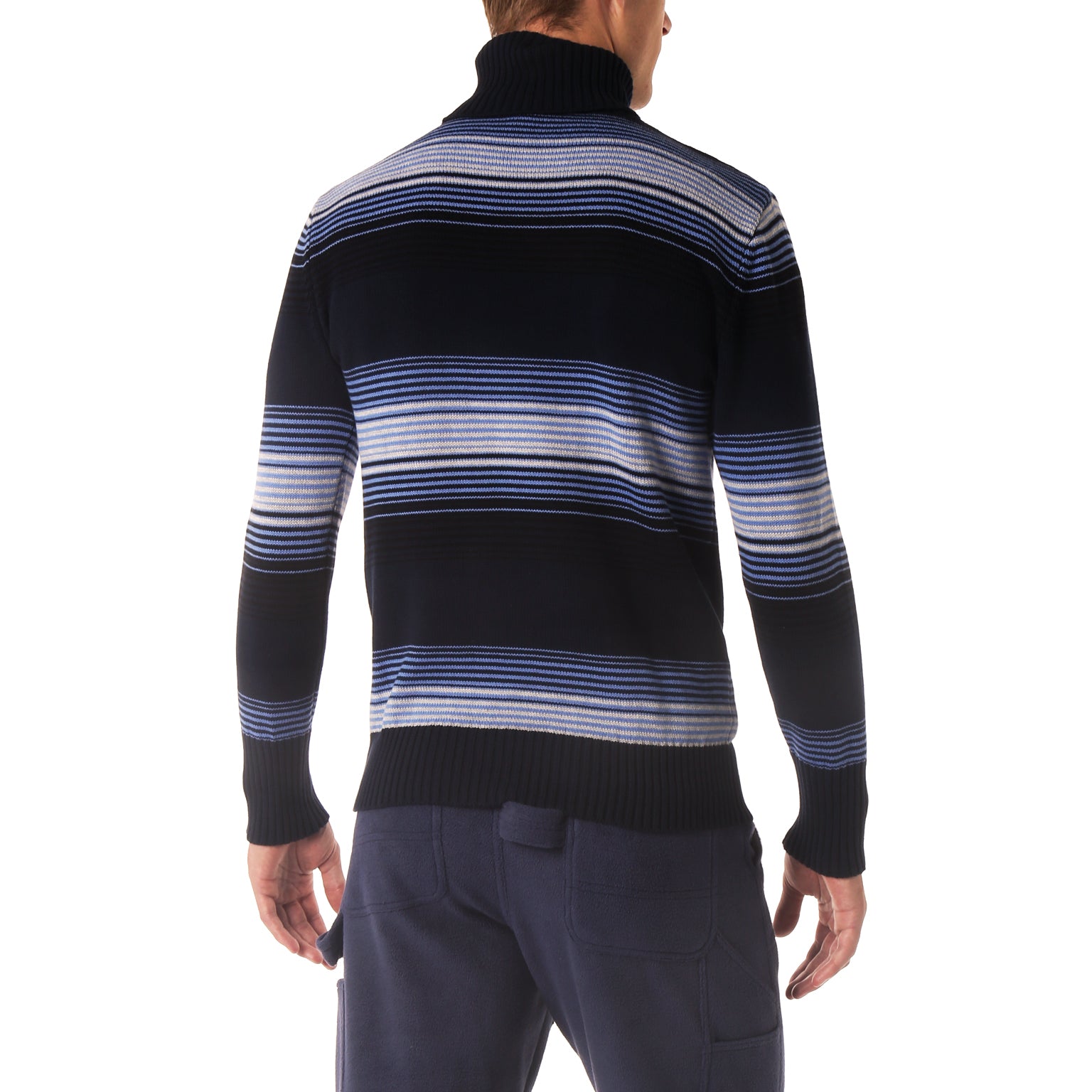 SAVE 70%- Chiaroscuro Navy Turtleneck - parke & ronen