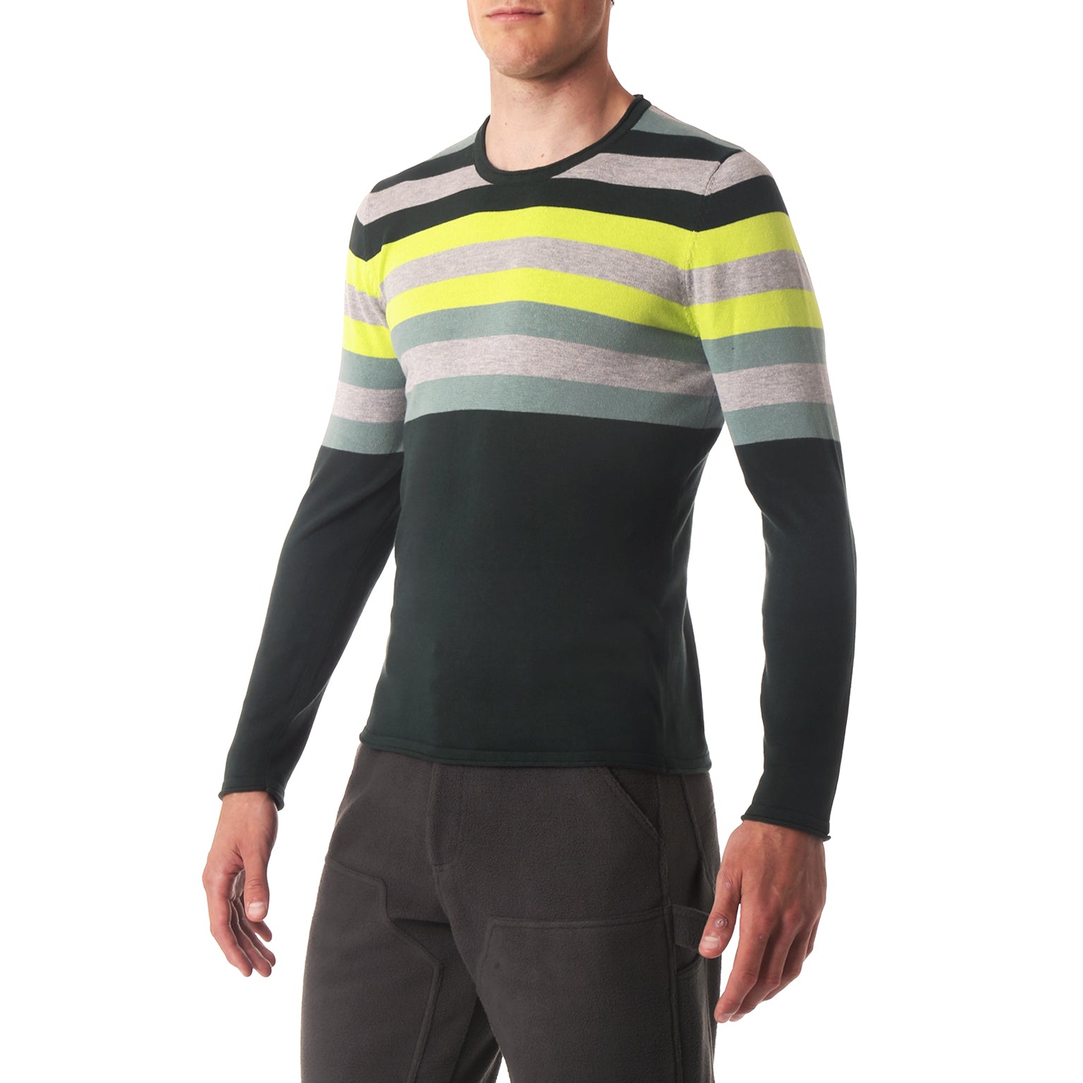 Forest Green Bach Stripe Jersey Crewneck