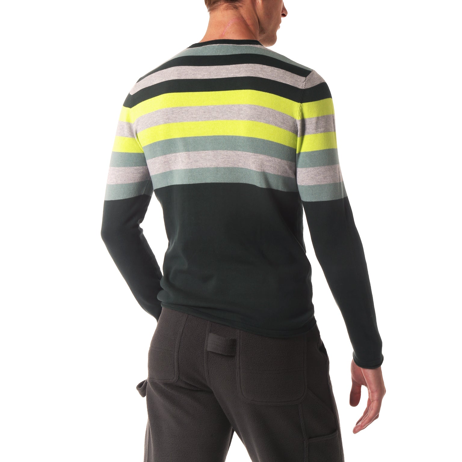 Forest Green Bach Stripe Jersey Crewneck