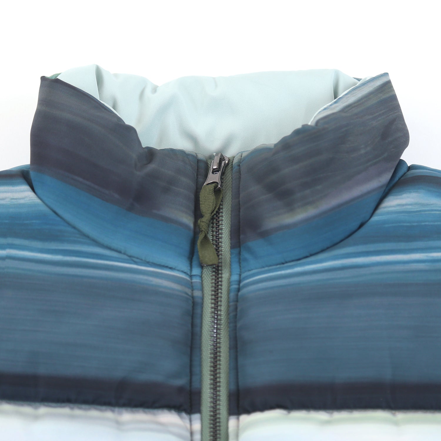 Danube Teal Printed Quilted Vest