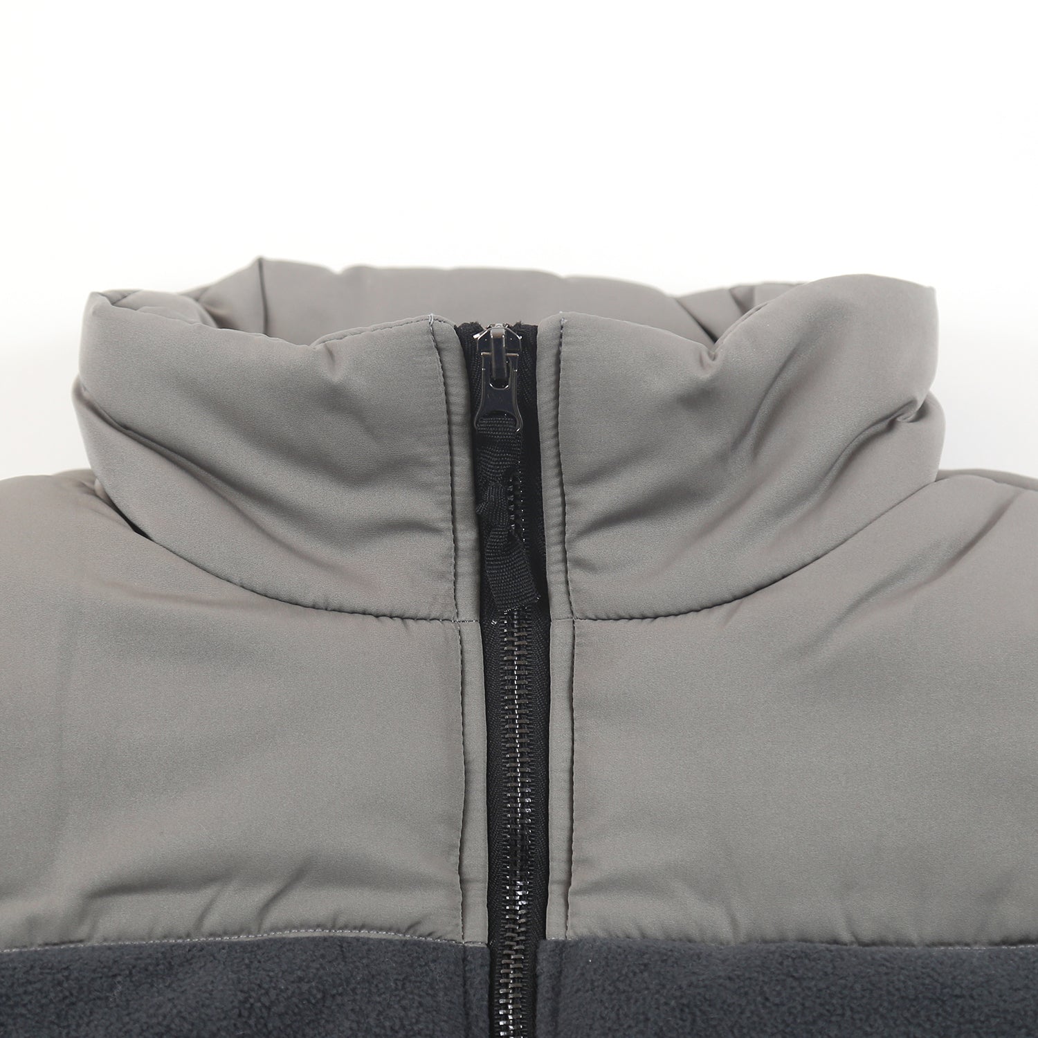 SAVE 70%- Graphite Satin and Fleece Quilted Vest
