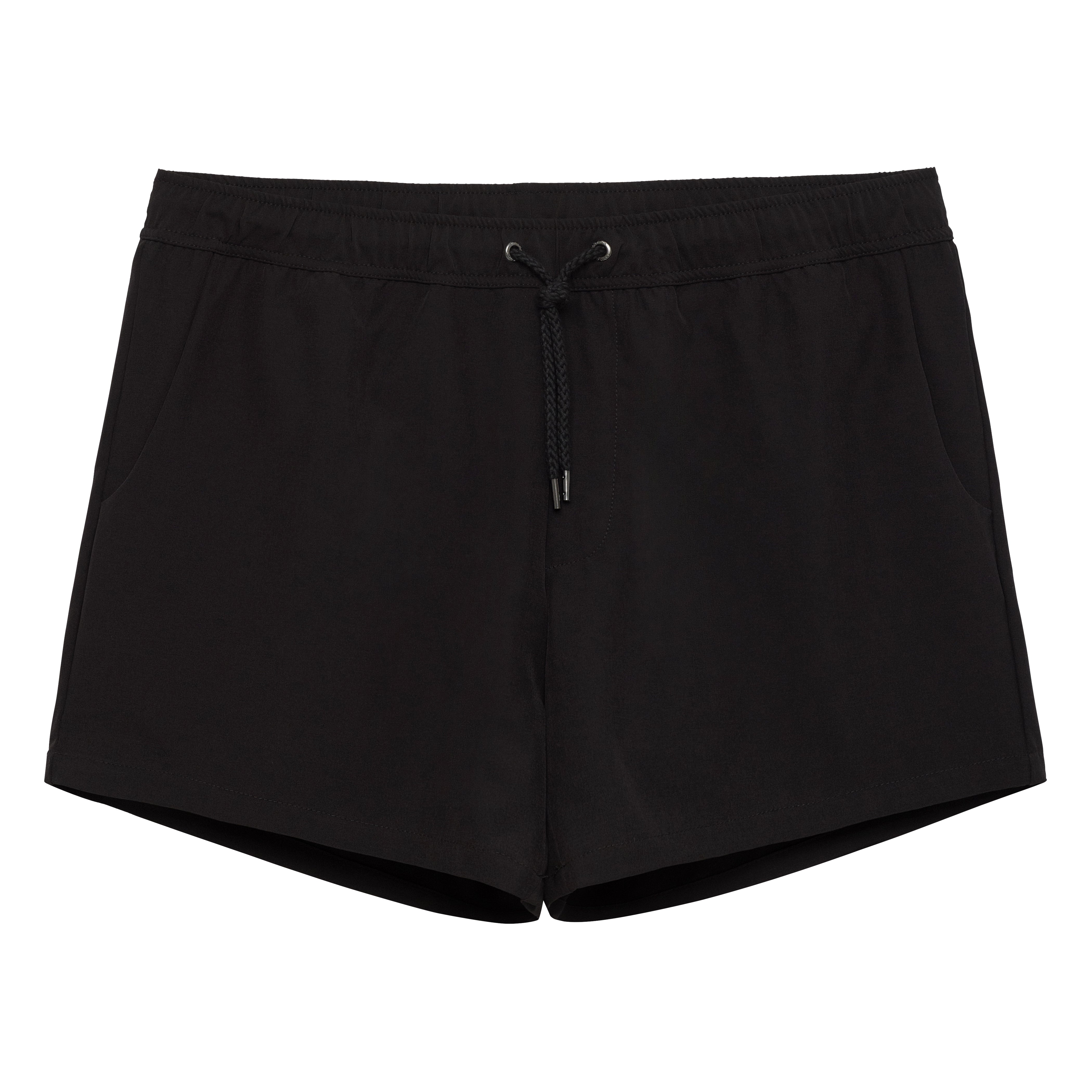 Black Solid Stretch Knockout Boxer Short