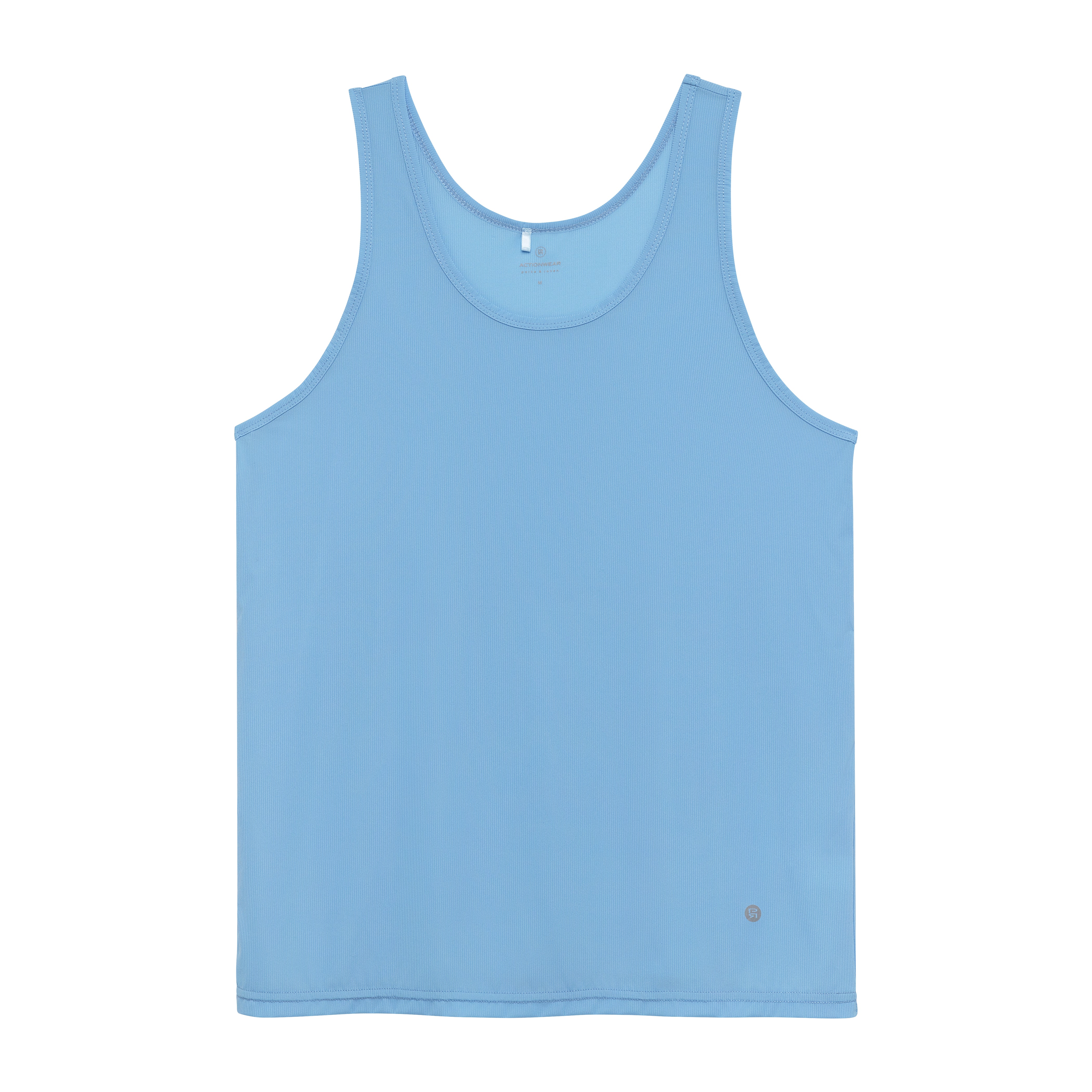 SAVE 30%- ACTIONWEAR Cornflower Blue Micro Rib Tank Top