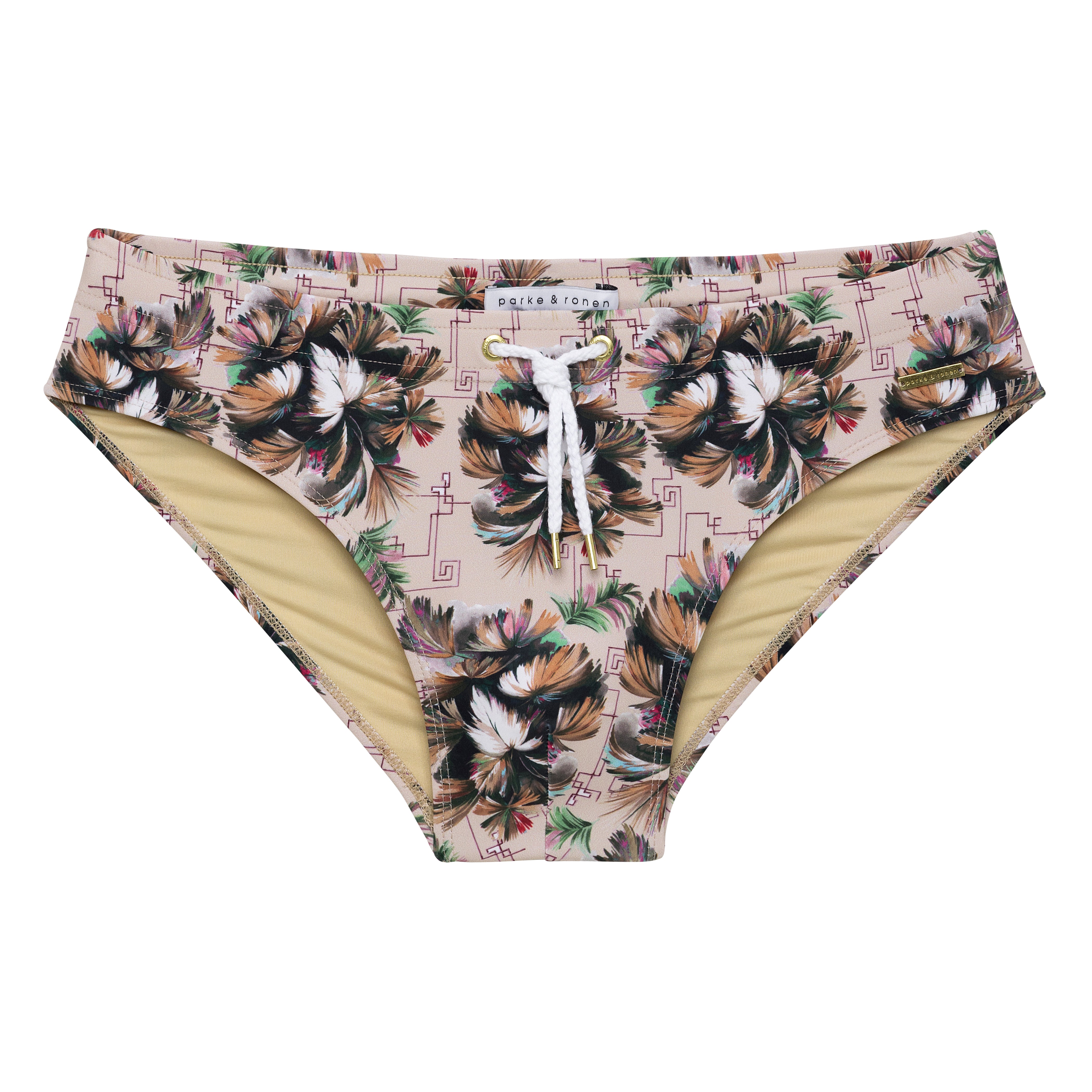 Tan Minerva Print Meridian Brief