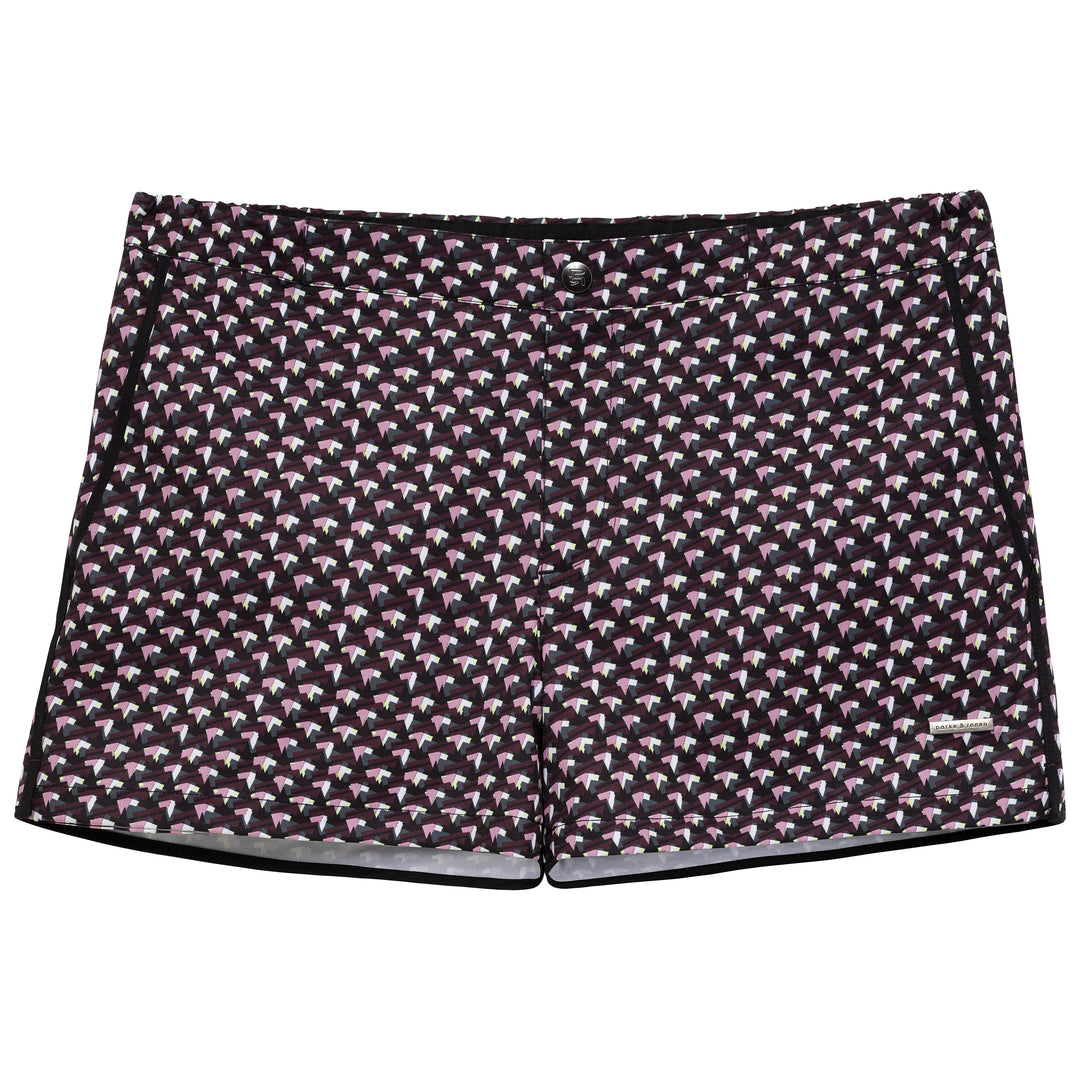 PARKE & RONEN Size 32 Blue White Black Checkered Polyester Nylon Swim Trunks