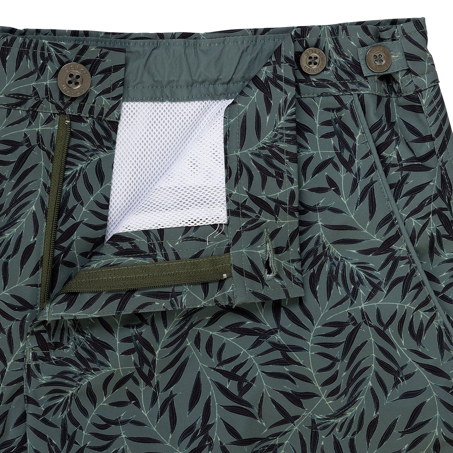 Green Julian Print 6" Catalonia Stretch