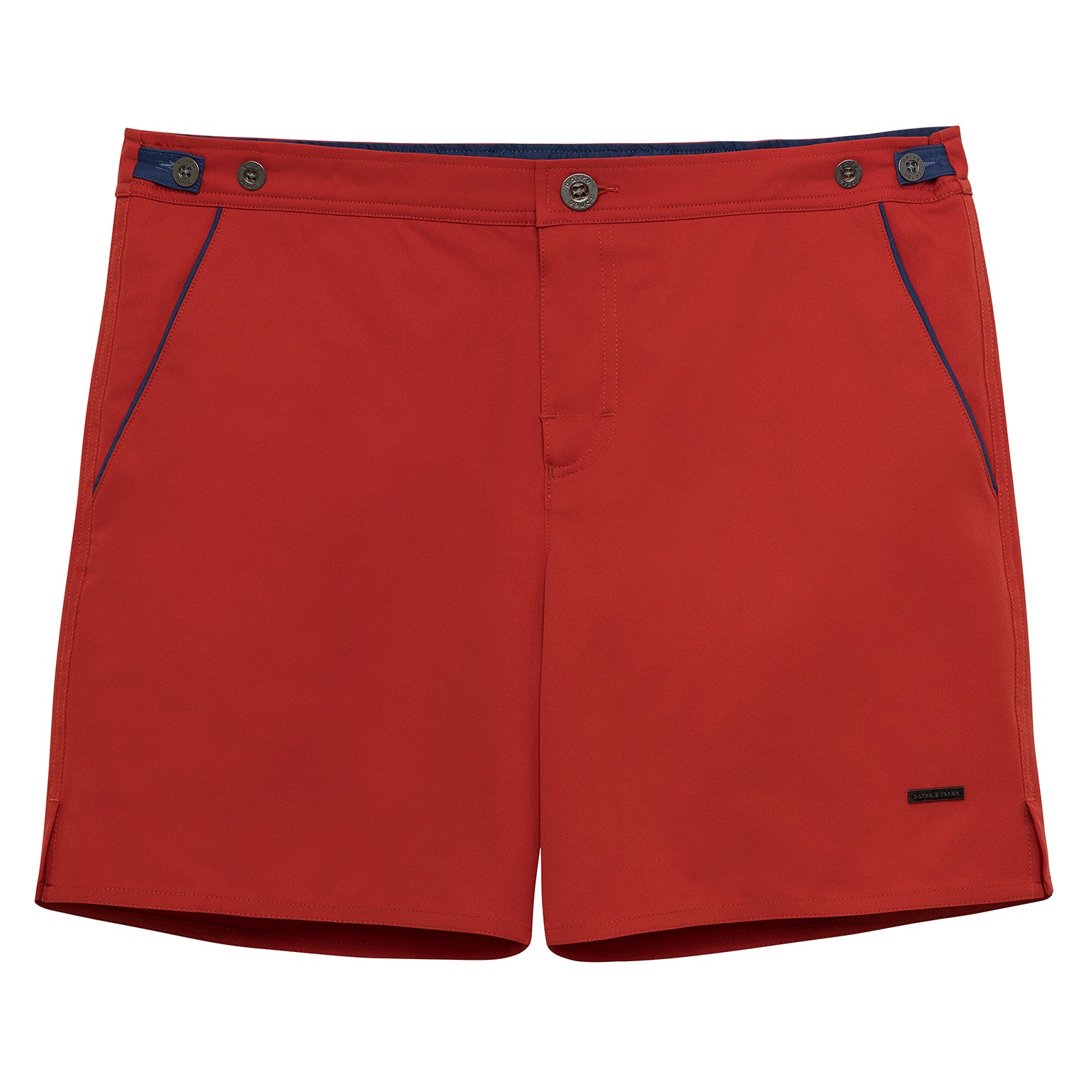 SAVE 50%- Red 6" Catalonia Solid Stretch Swim Short
