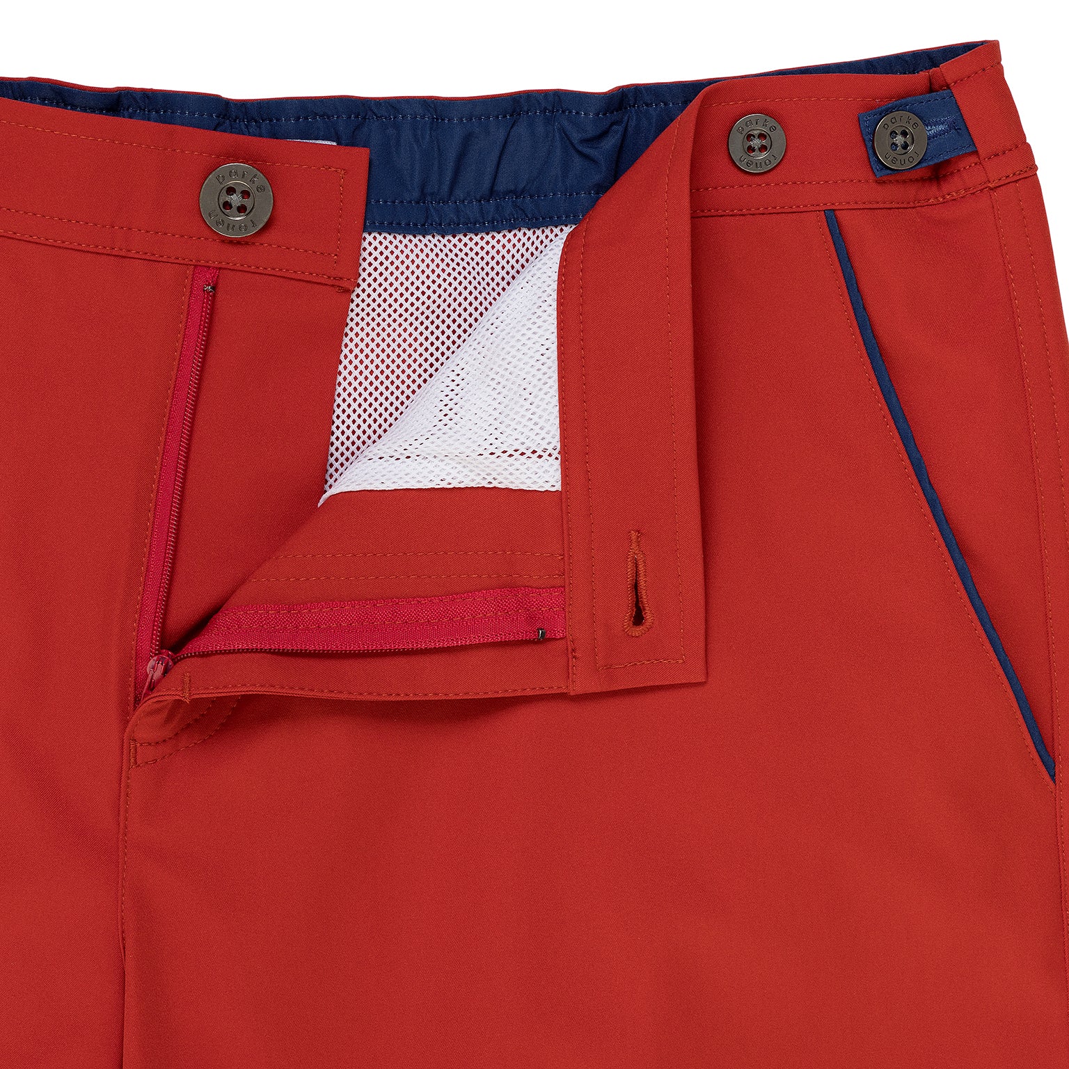 SAVE 50%- Red 6" Catalonia Solid Stretch Swim Short
