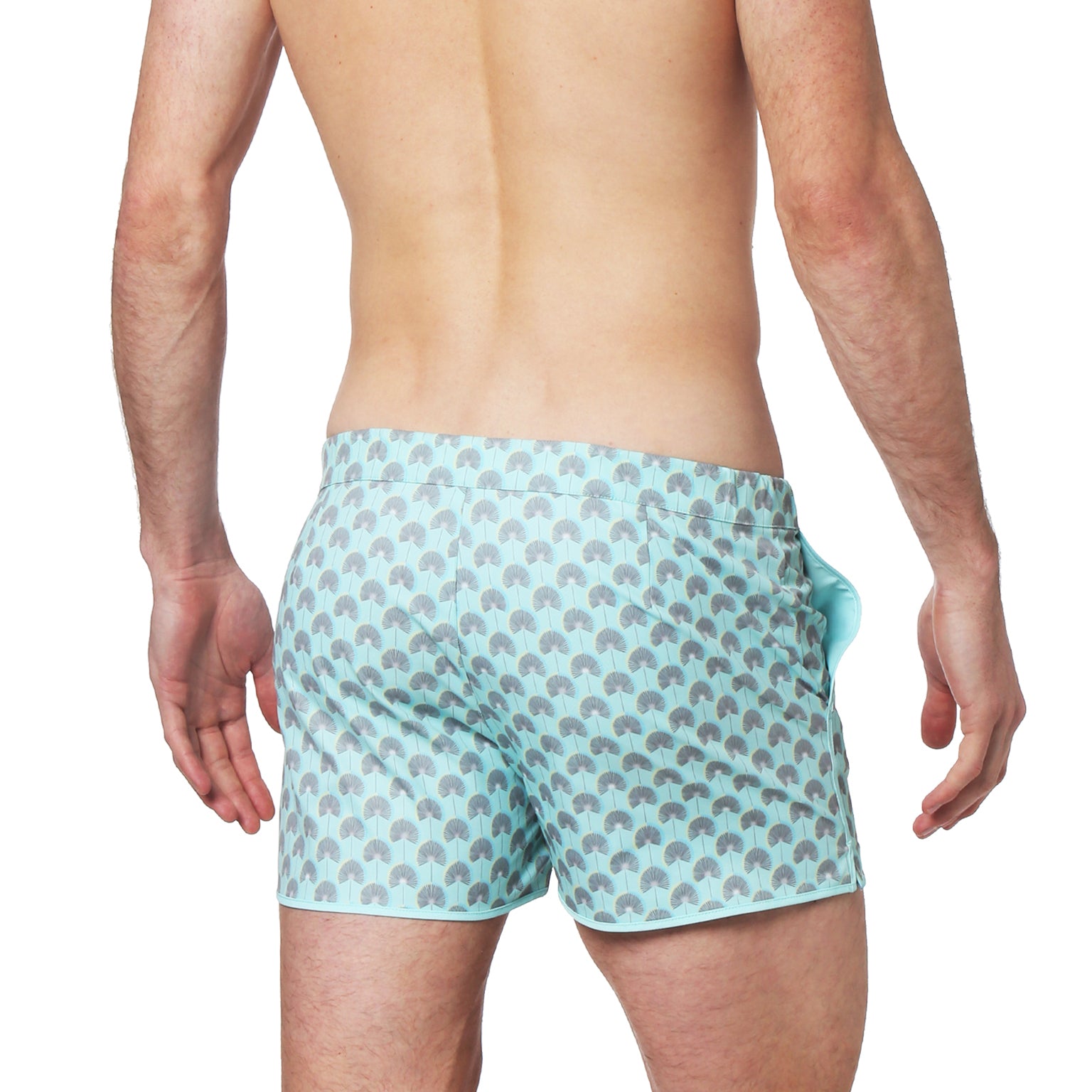 Fan Dancer Robin's Egg 2" Angeleno Swim Trunk