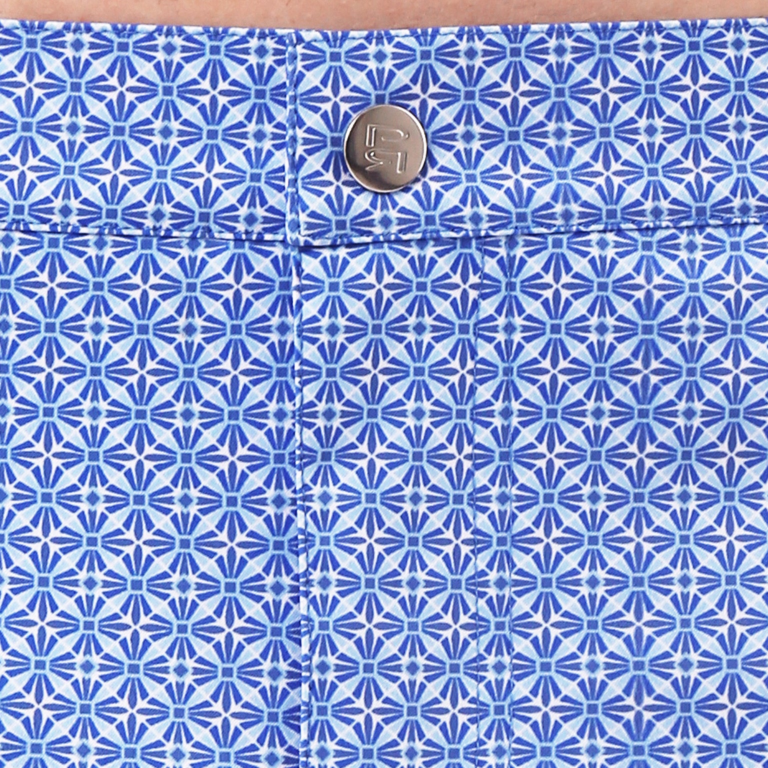 Blue Diamonds Print 2" Angeleno Stretch