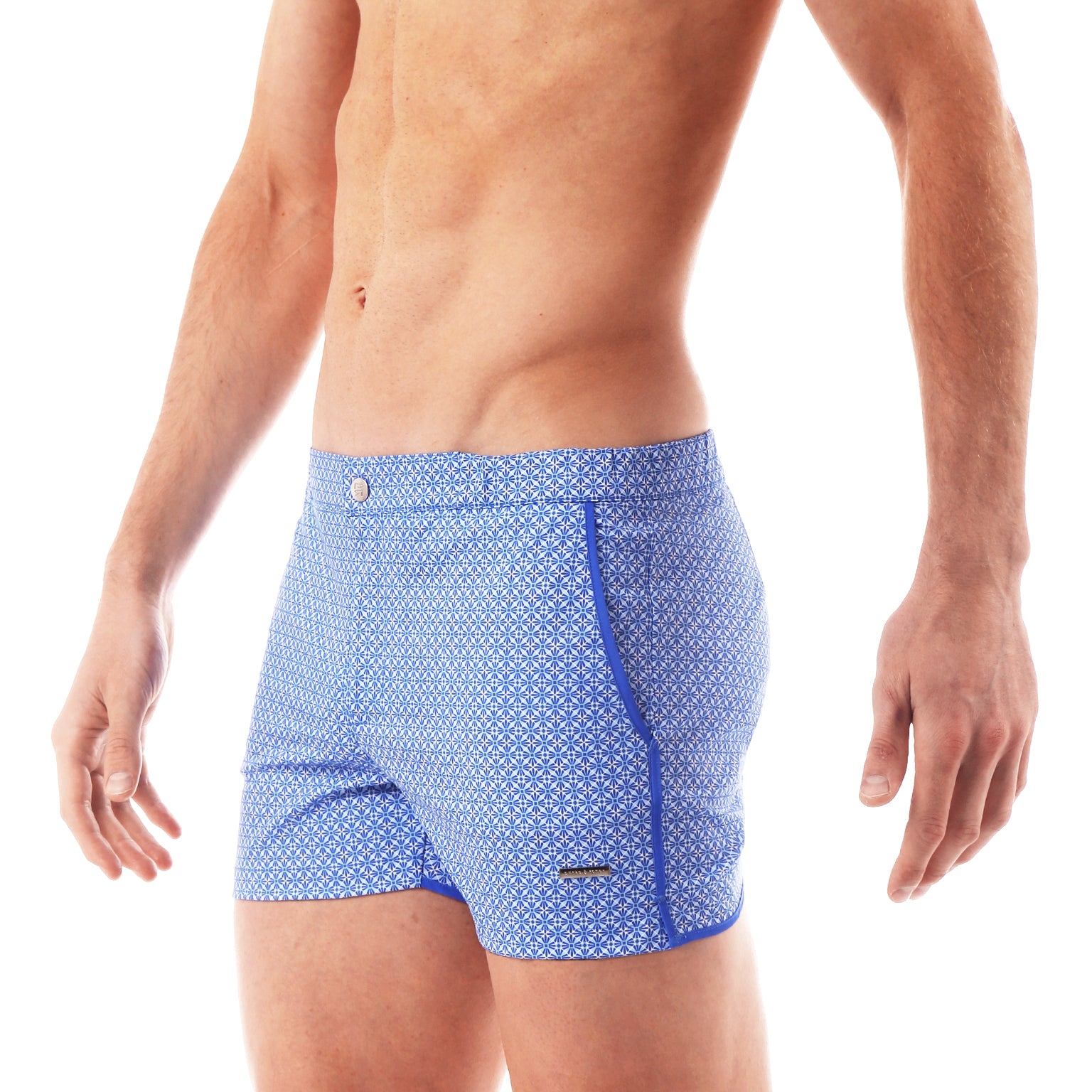 Blue Diamonds Print 2" Angeleno Stretch