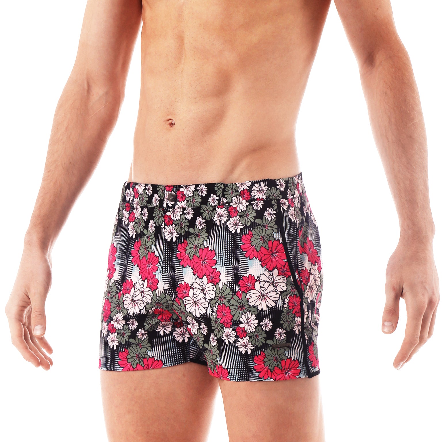 SAVE 70%- Watermelon Dahlias Print 2" Angeleno Stretch - parke & ronen