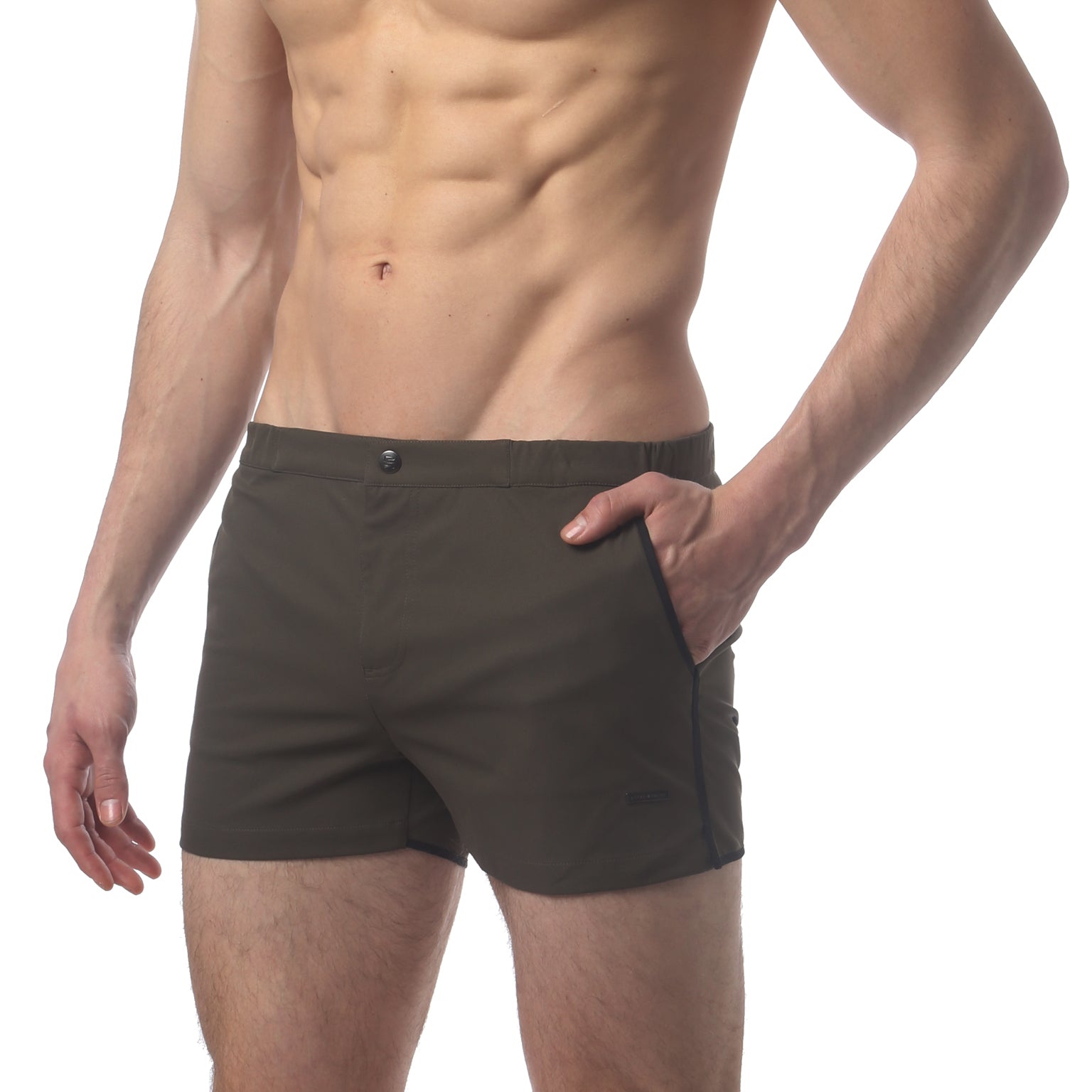 Army Green 2" Angeleno Solid Stretch - parke & ronen