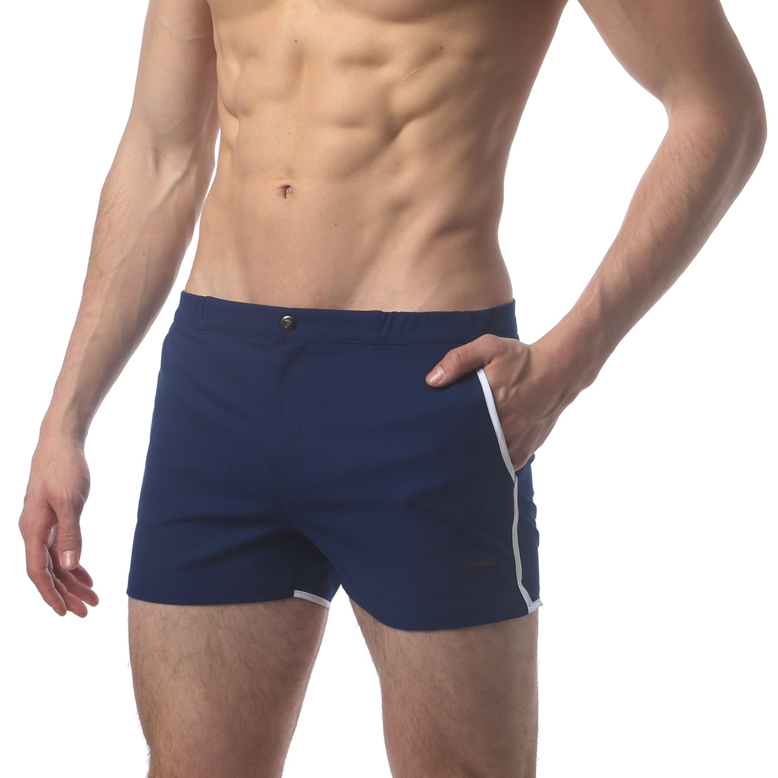 Navy 2" Angeleno Solid Stretch - parke & ronen