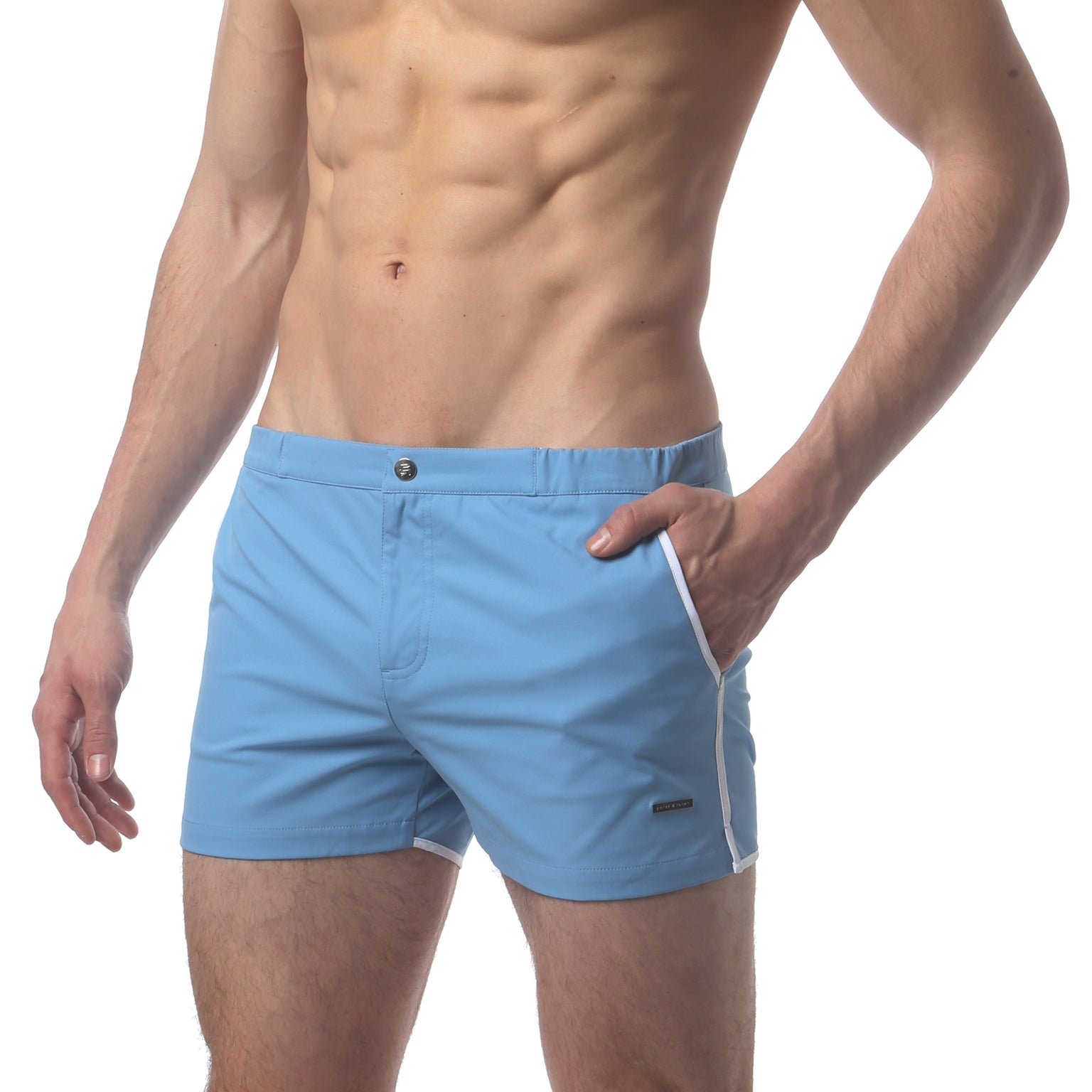 Powder Blue 2" Angeleno Solid Stretch - parke & ronen