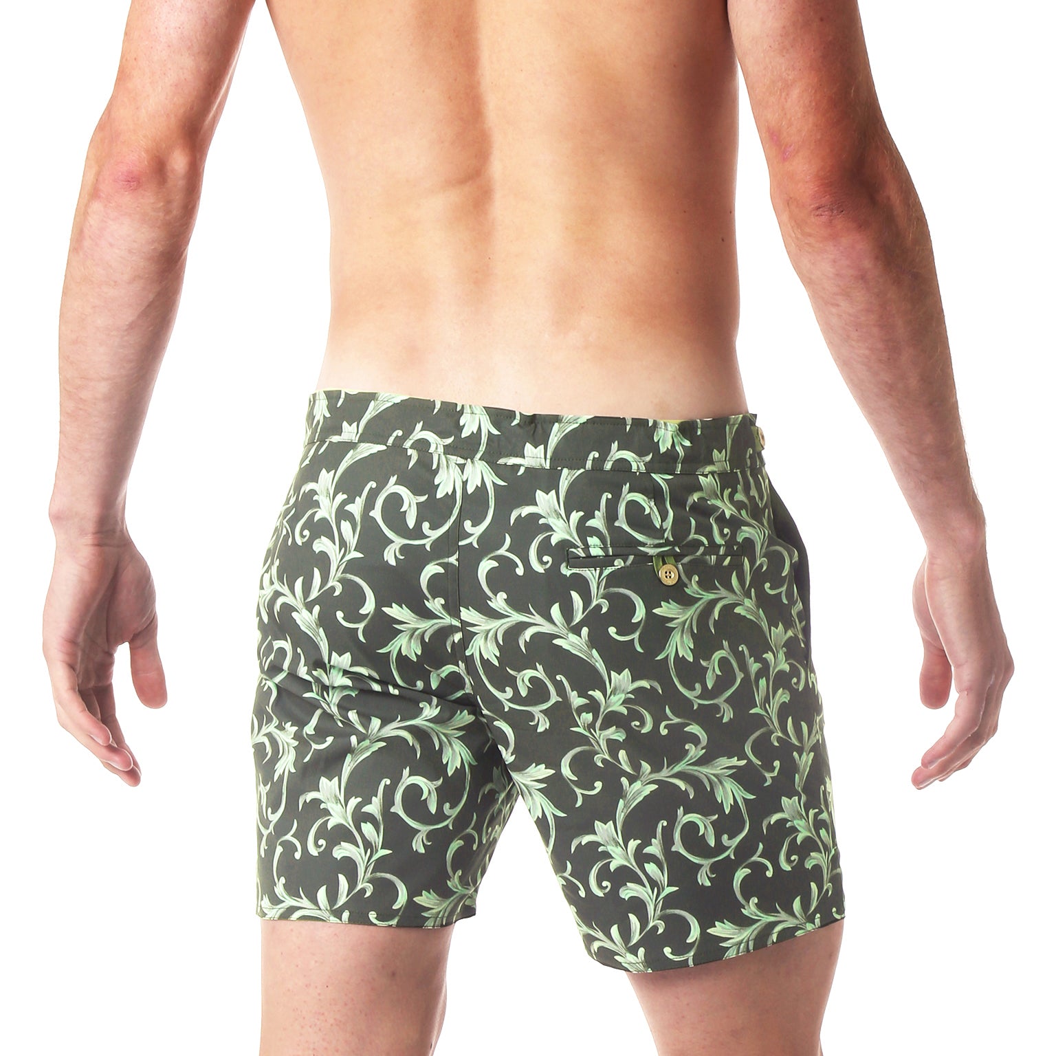 Sage Citron Bernini Print 6" Catalonia Stretch