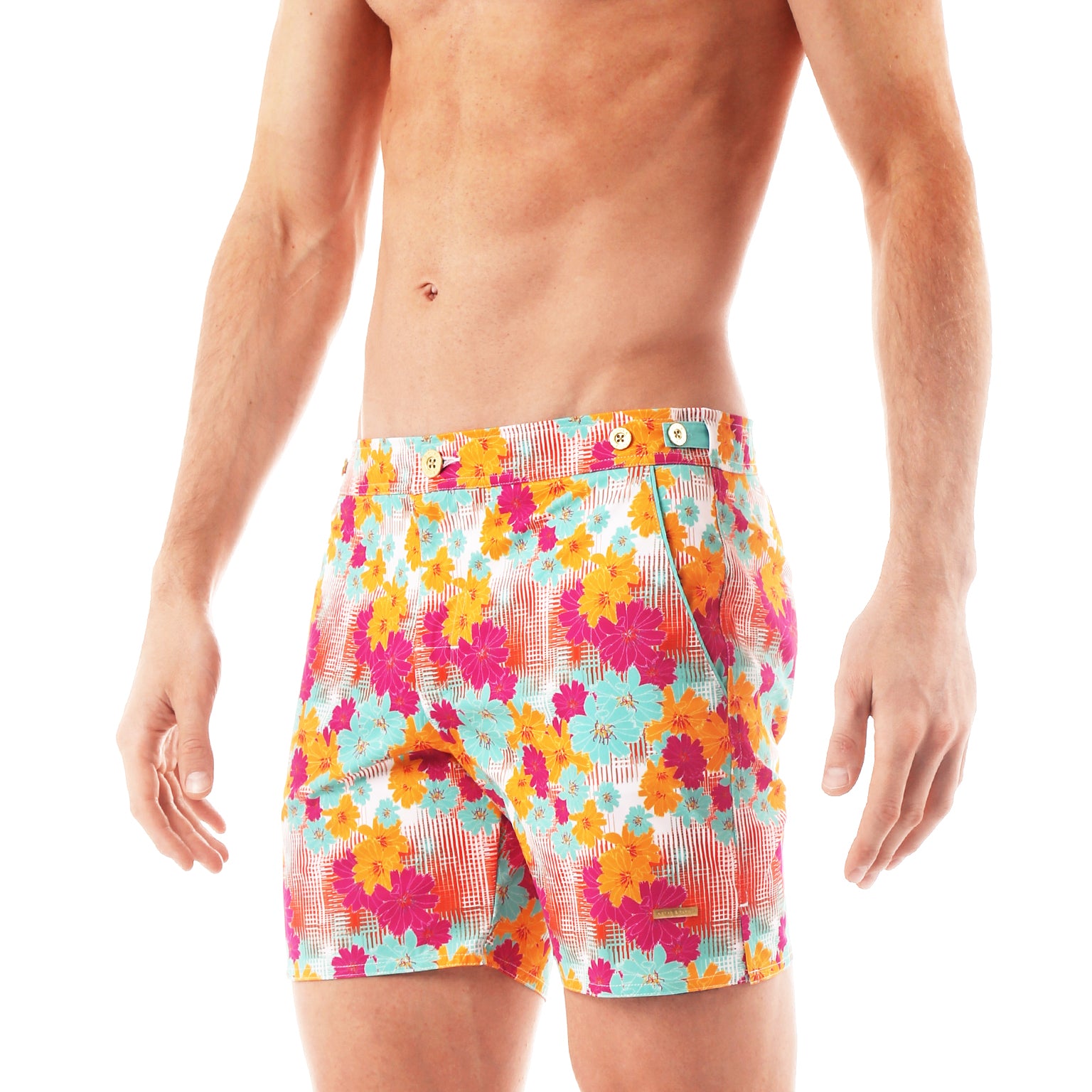 Bright Dahlias Print 6" Catalonia Stretch