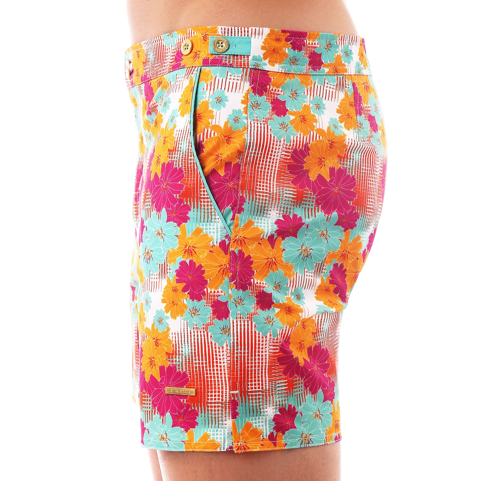 Bright Dahlias Print 6" Catalonia Stretch