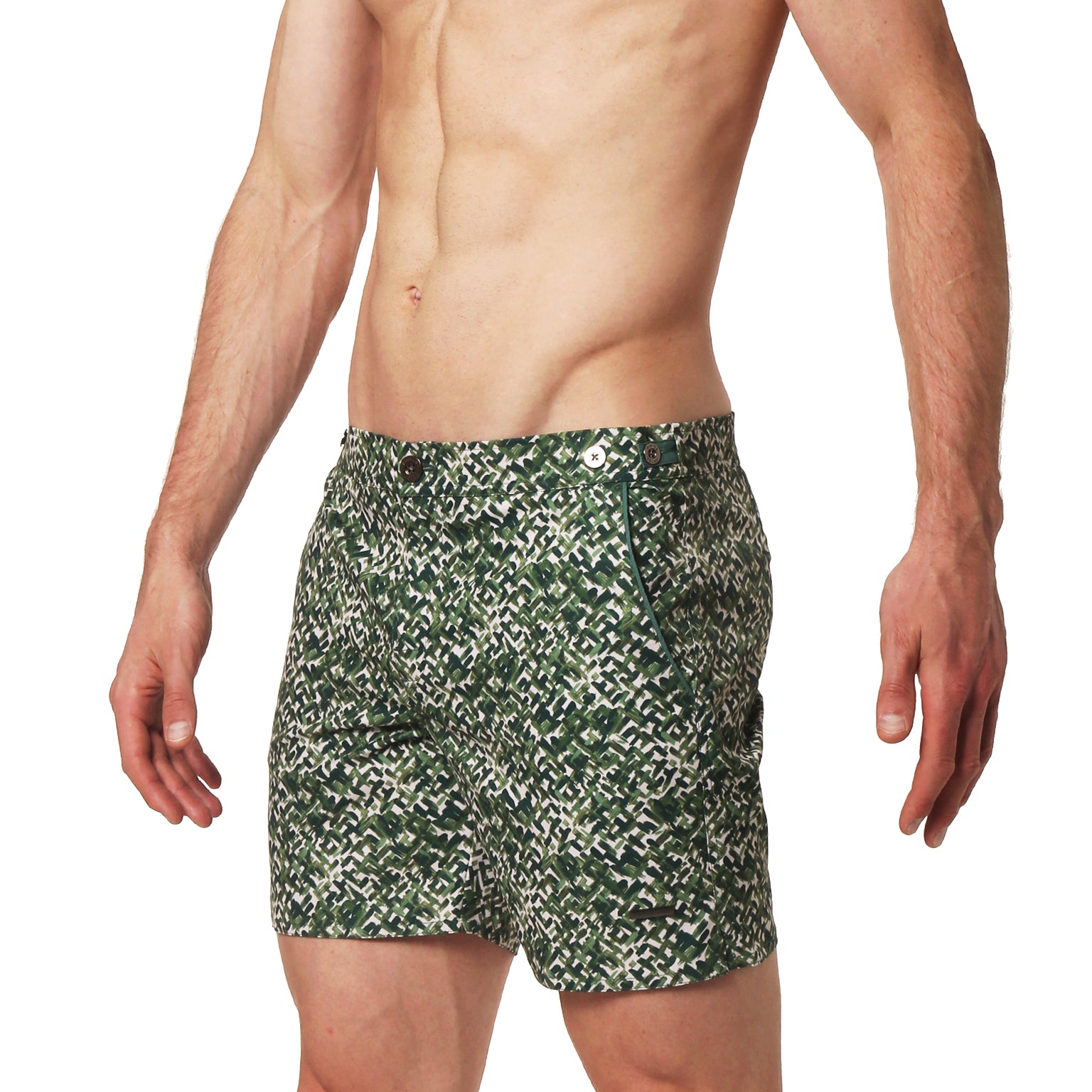Green Impasto Print 6" Catalonia Stretch
