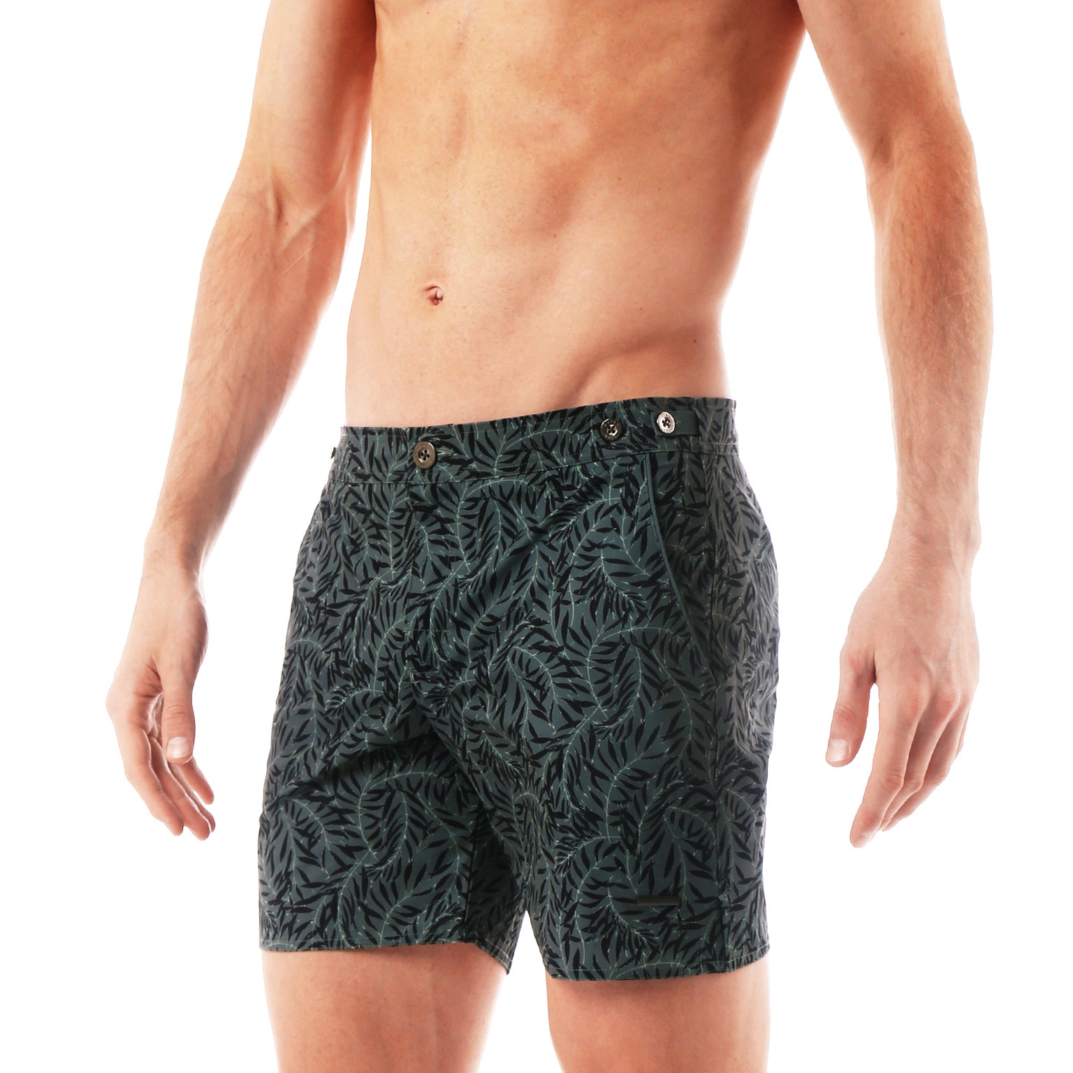 Green Julian Print 6" Catalonia Stretch