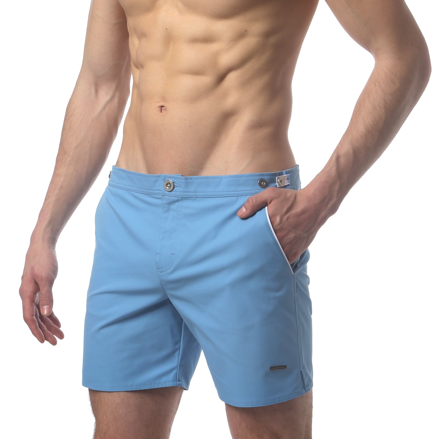 Powder Blue 6" Catalonia Solid Stretch - parke & ronen