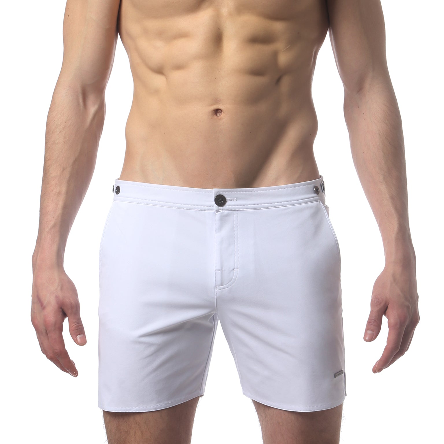 White 6" Catalonia Solid Stretch - parke & ronen