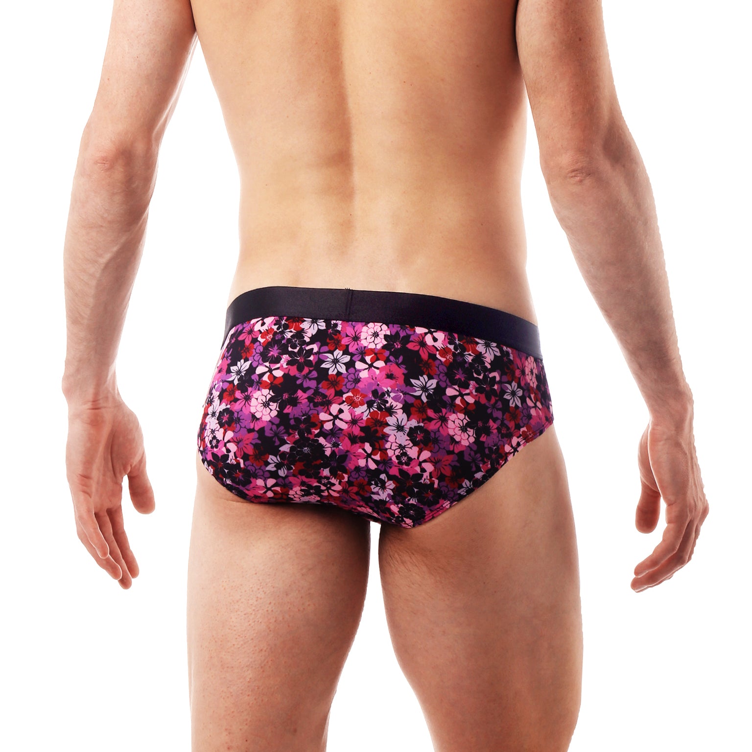 Black Camelia Print Low Rise Brief
