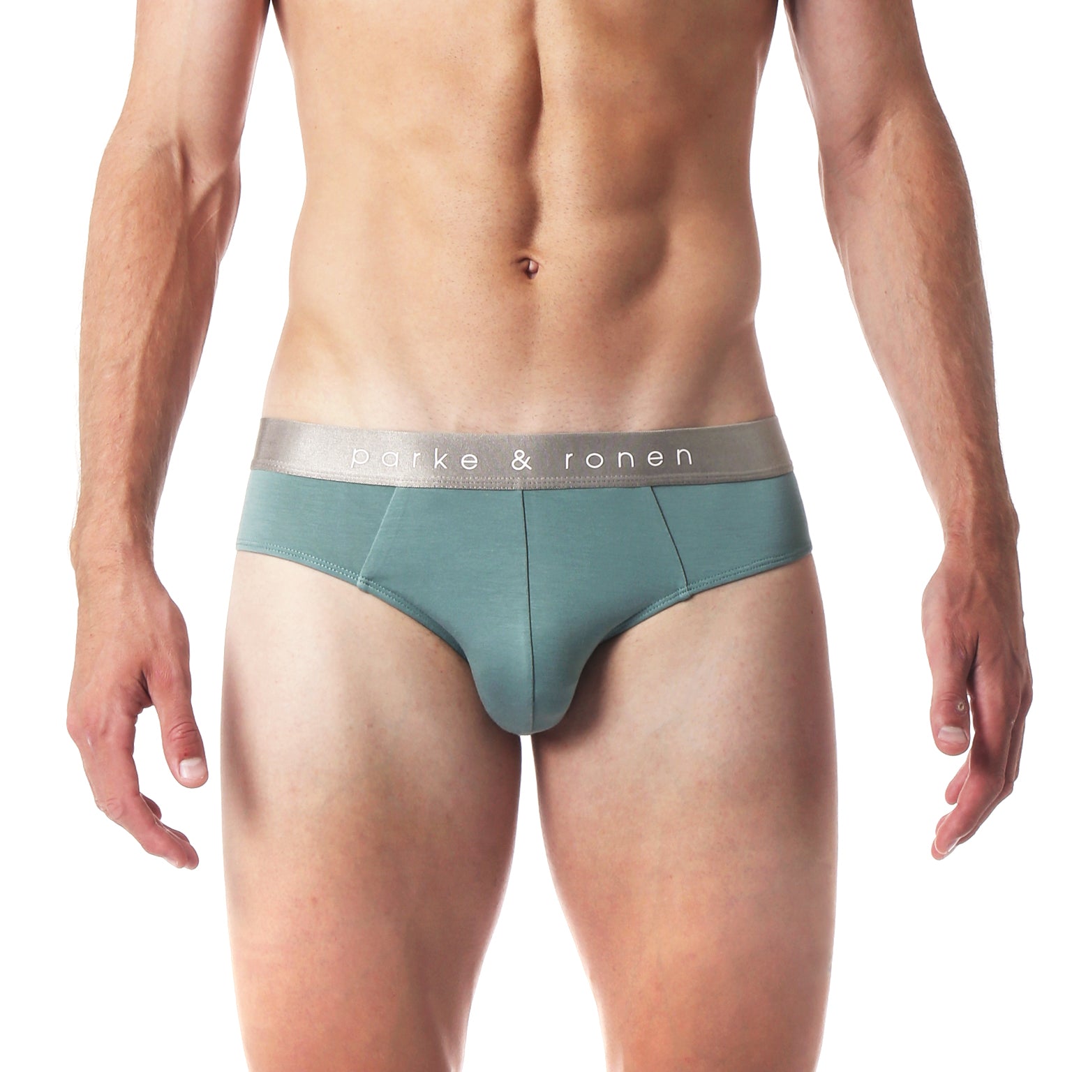 SAVE  50%- Patina Green Solid Low Rise Brief