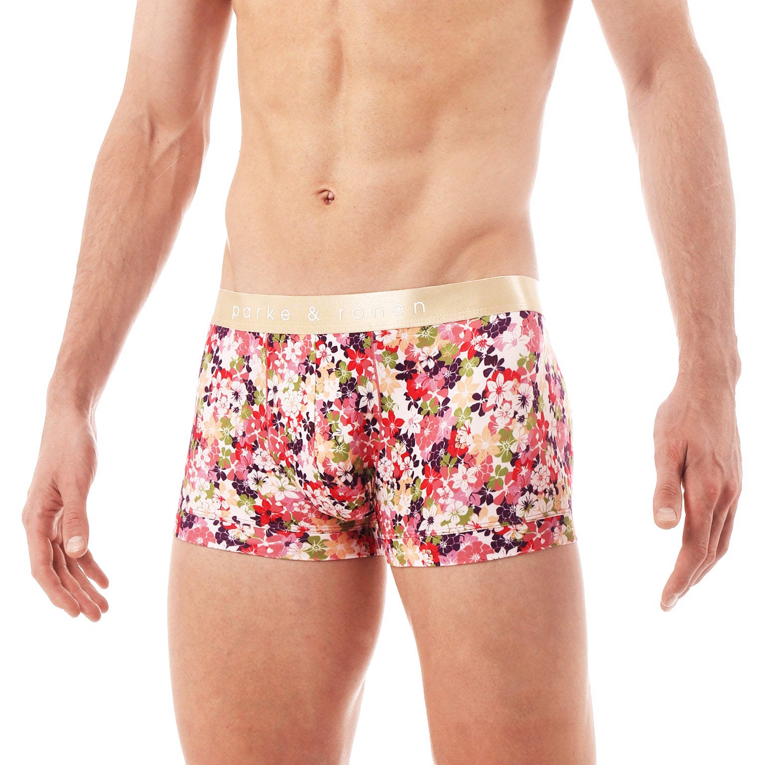 Pink Camelia Print Low Rise Trunk