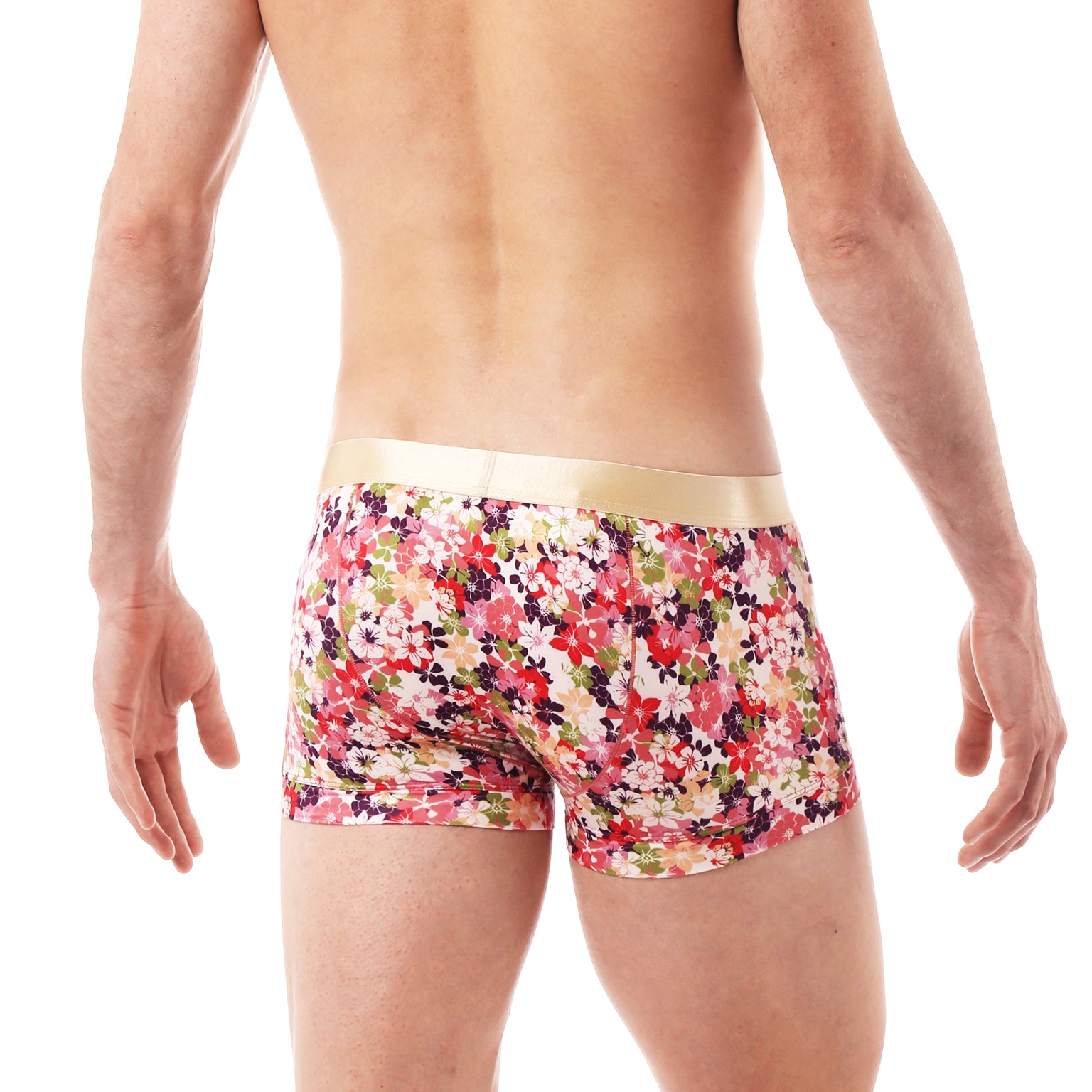 Pink Camelia Print Low Rise Trunk