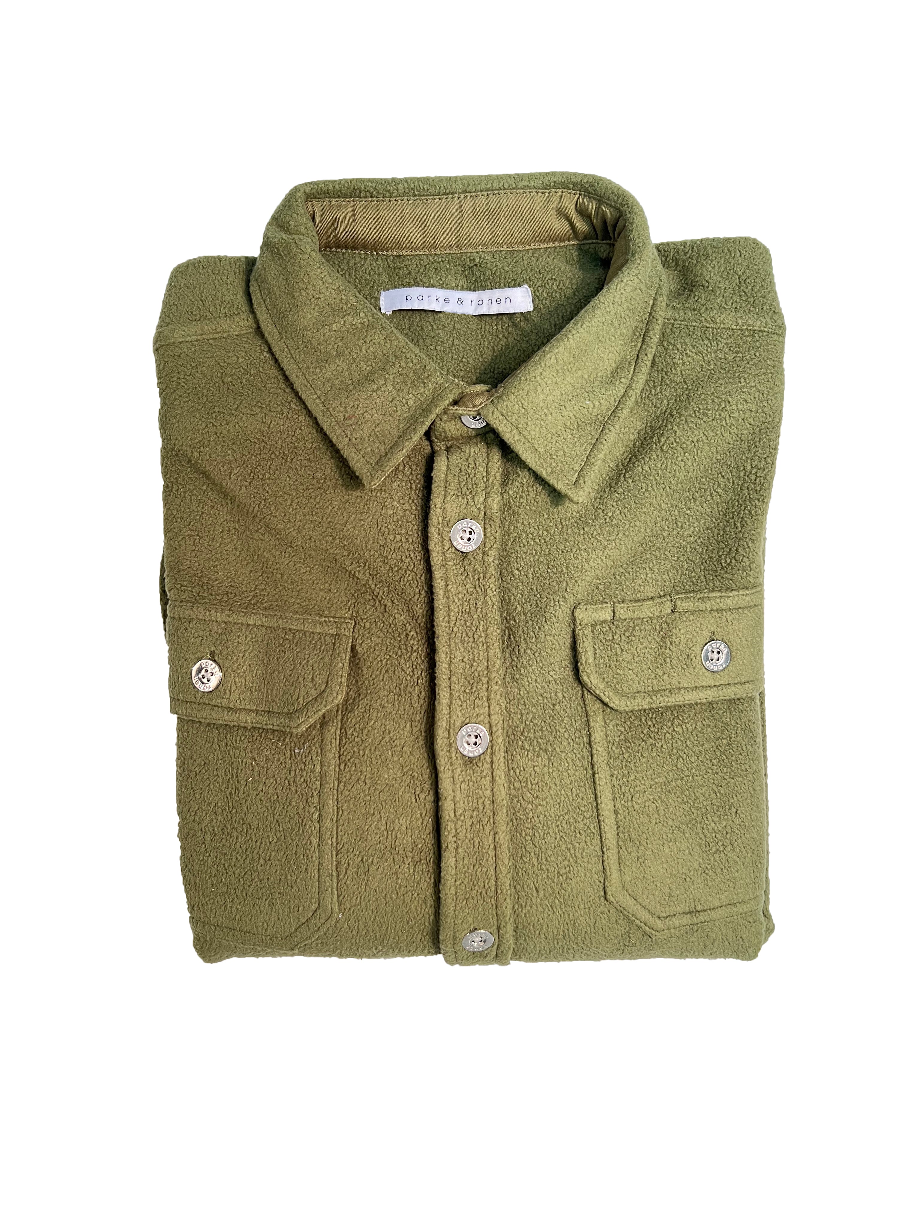 SAVE 70%- Light Army Fleece Work Shirt