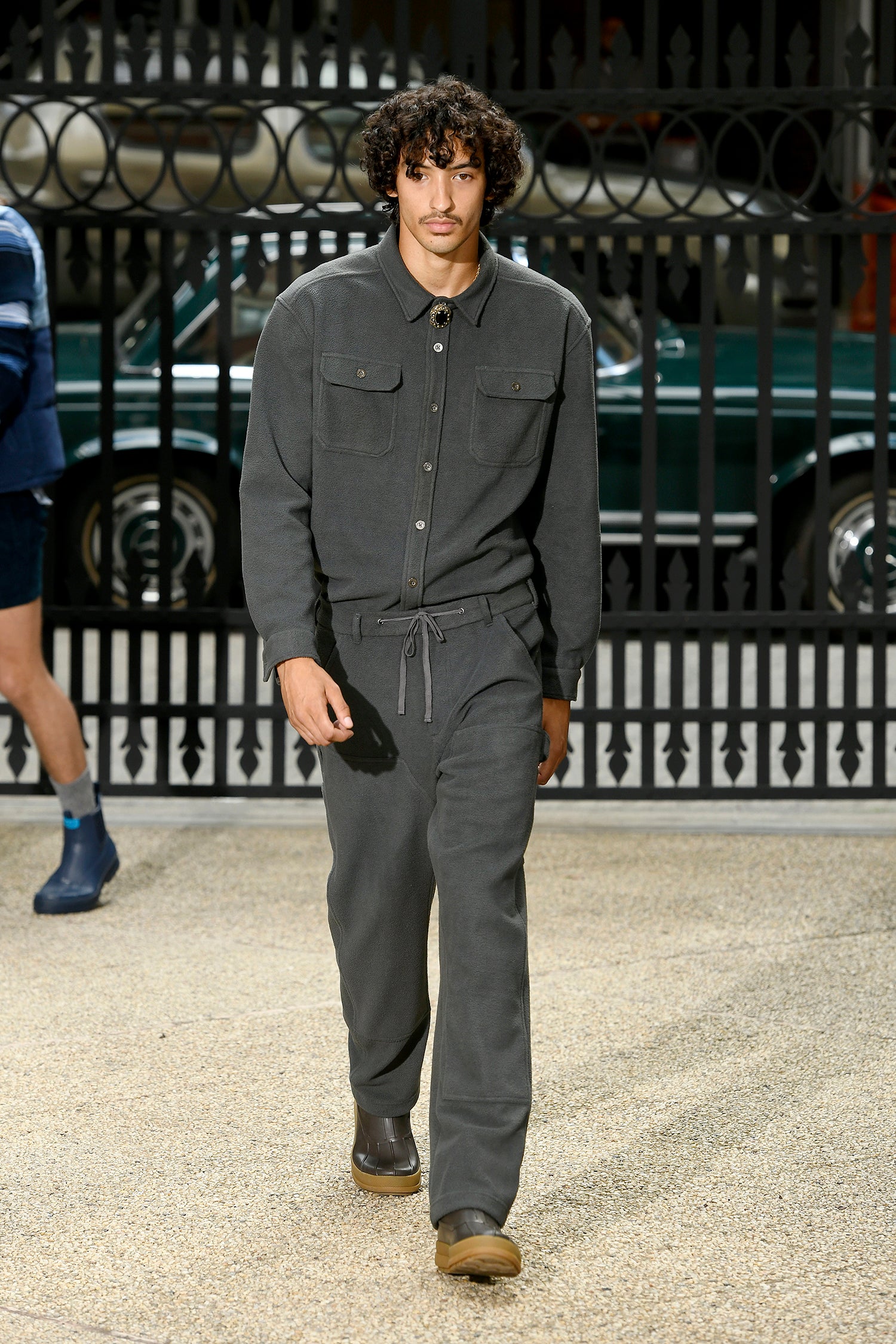 SAVE 70%- Storm Grey Fleece Painter Pants - parke & ronen